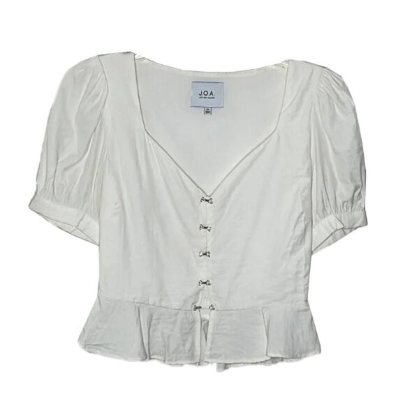 JOA Revolve ivory satin front hook Blouse Size XS - Picture 5 of 5